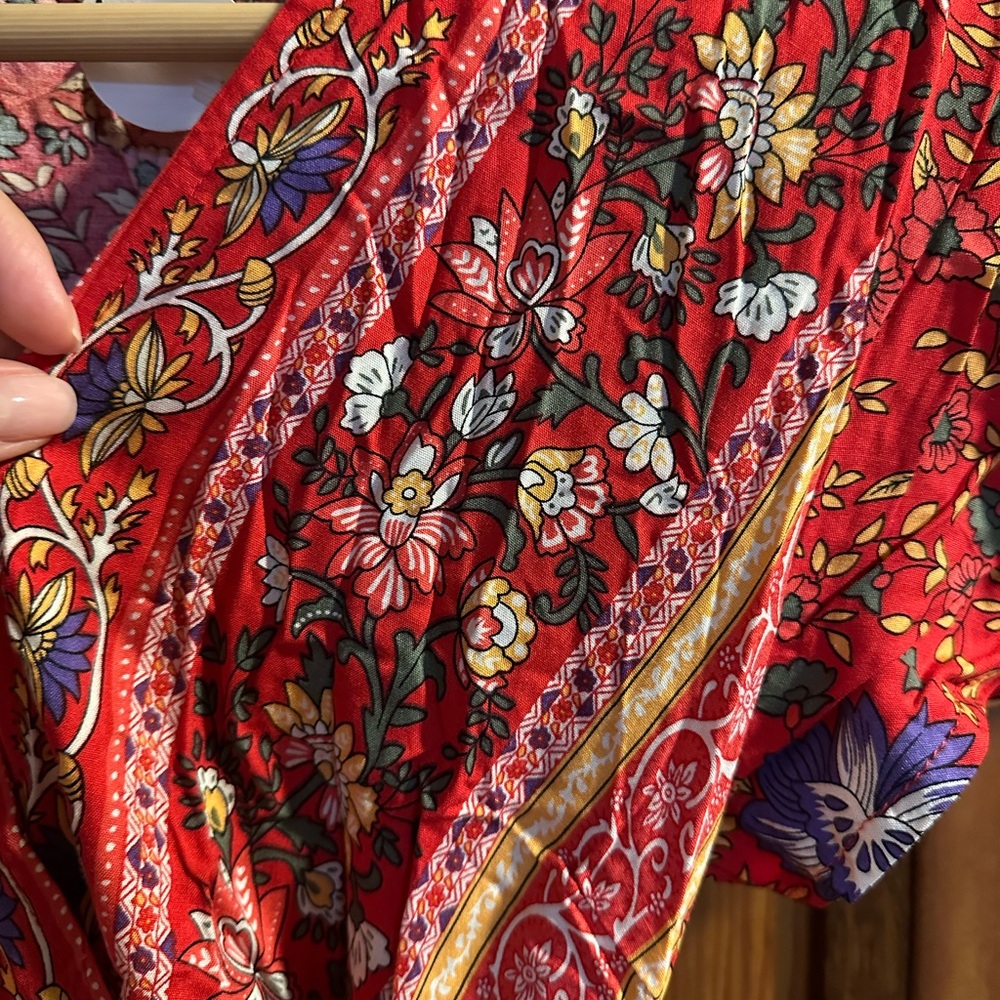 Melody Red Floral Dress